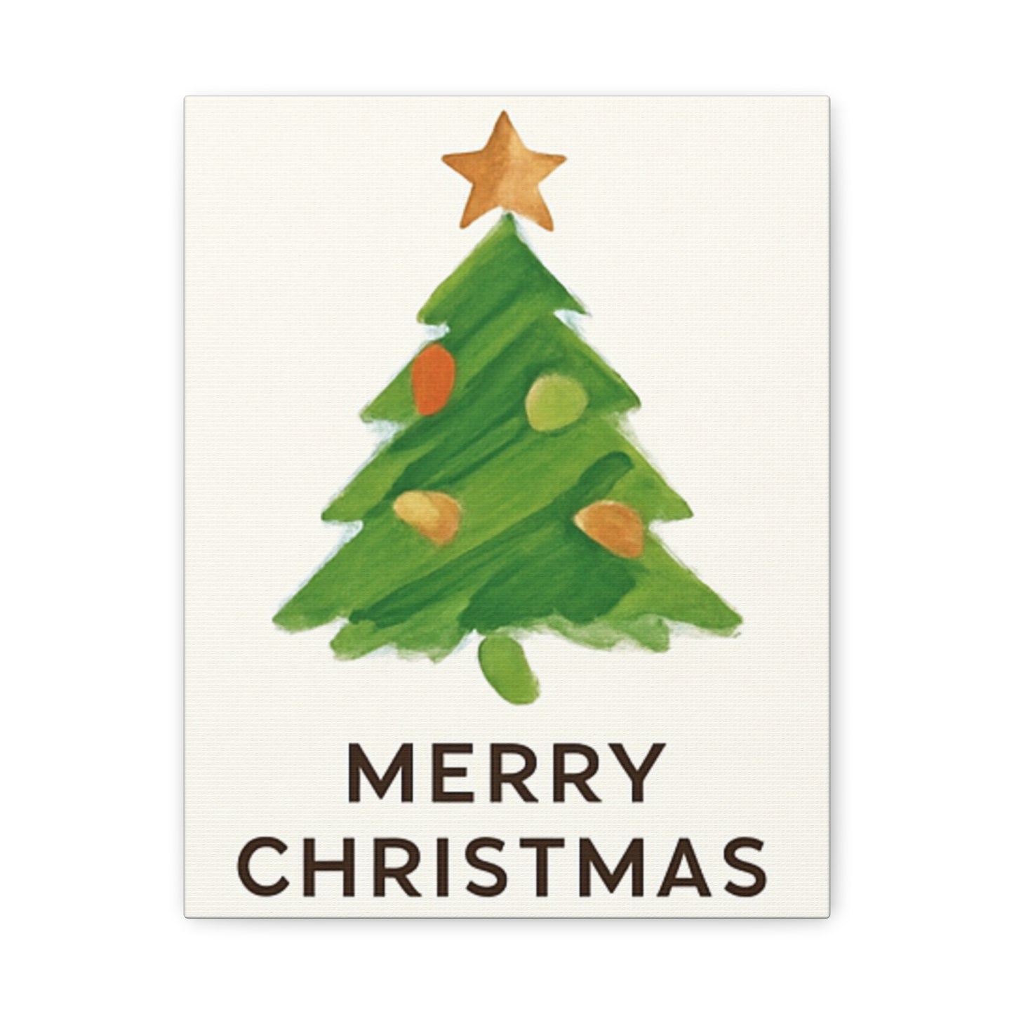 Merry Christmas Tree Canvas Wall Art – Festive Holiday Home Décor & Gift Idea