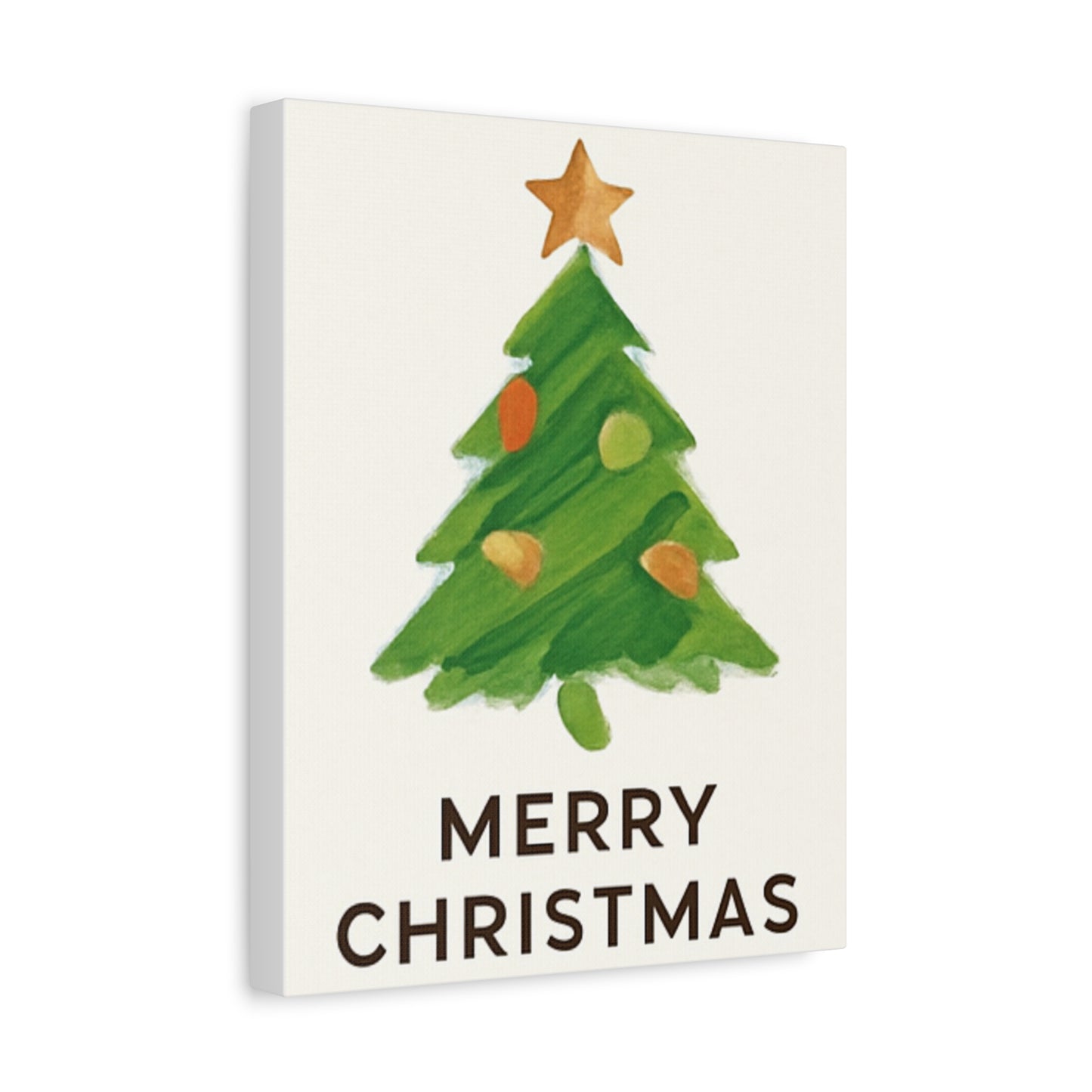 Merry Christmas Tree Canvas Wall Art – Festive Holiday Home Décor & Gift Idea