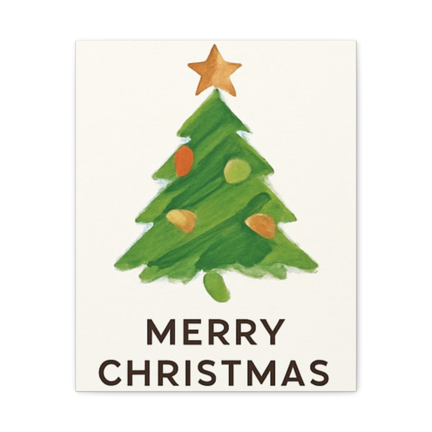 Merry Christmas Tree Canvas Wall Art – Festive Holiday Home Décor & Gift Idea