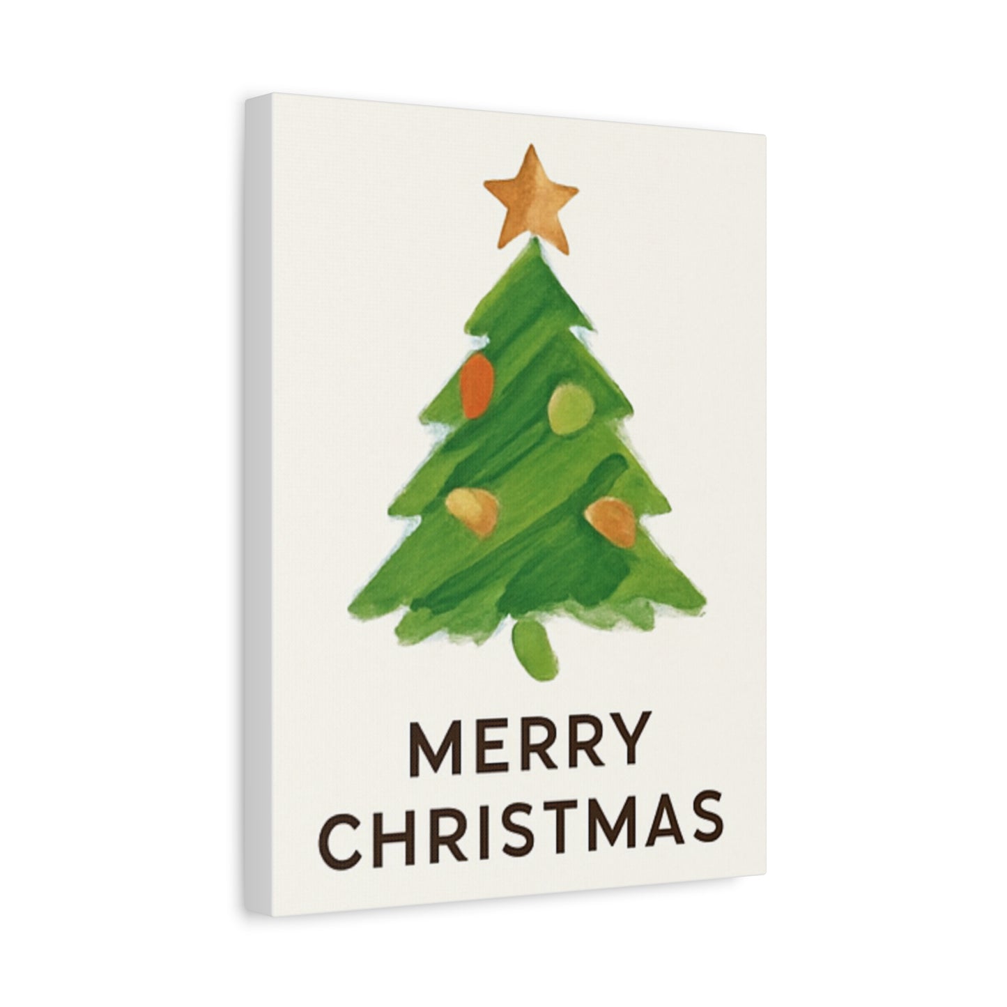 Merry Christmas Tree Canvas Wall Art – Festive Holiday Home Décor & Gift Idea