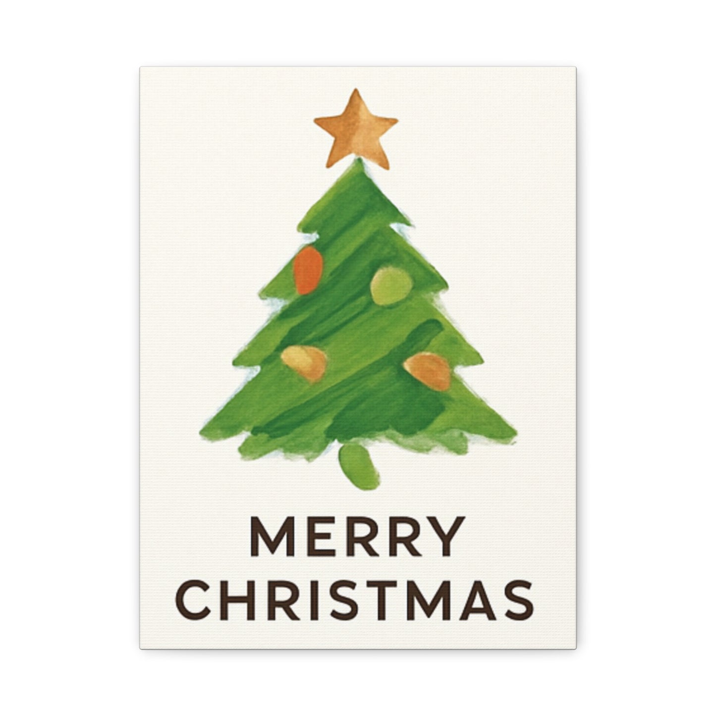 Merry Christmas Tree Canvas Wall Art – Festive Holiday Home Décor & Gift Idea