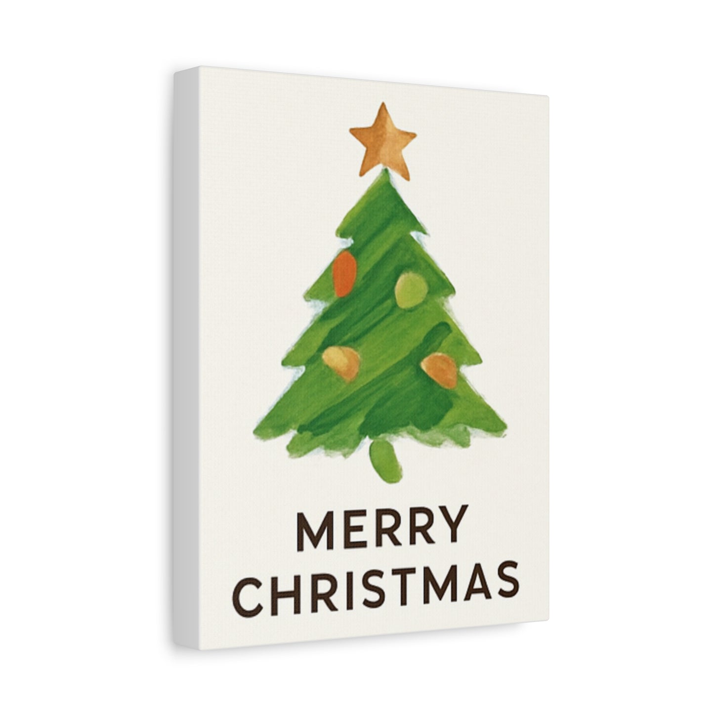 Merry Christmas Tree Canvas Wall Art – Festive Holiday Home Décor & Gift Idea