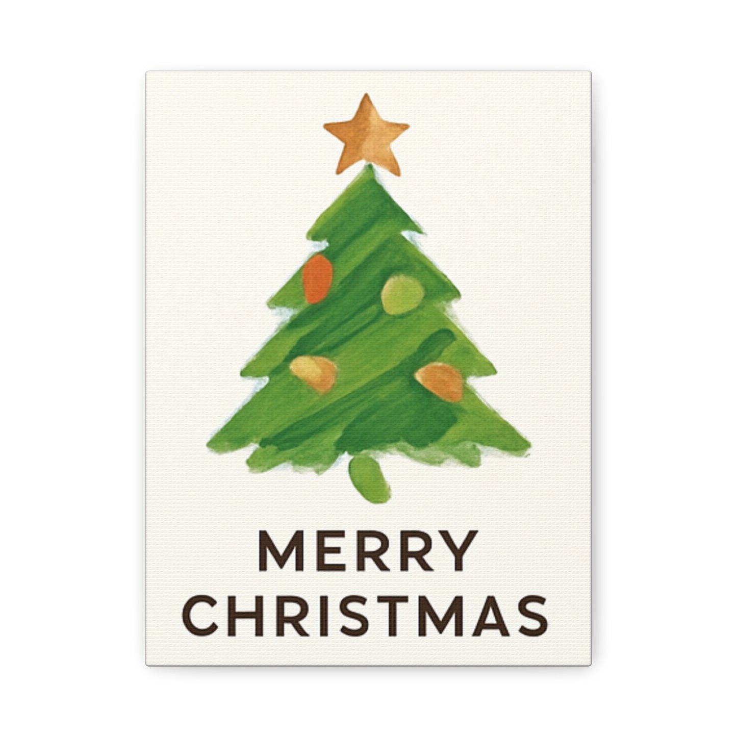 Merry Christmas Tree Canvas Wall Art – Festive Holiday Home Décor & Gift Idea